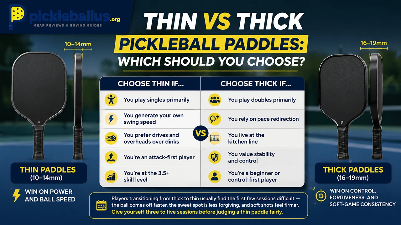 Thin Paddle vs Thick Paddle — Key Differences