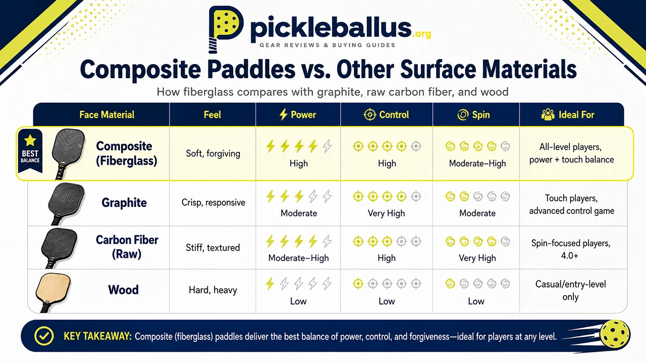 Composite Paddles vs. Other Surface Materials
