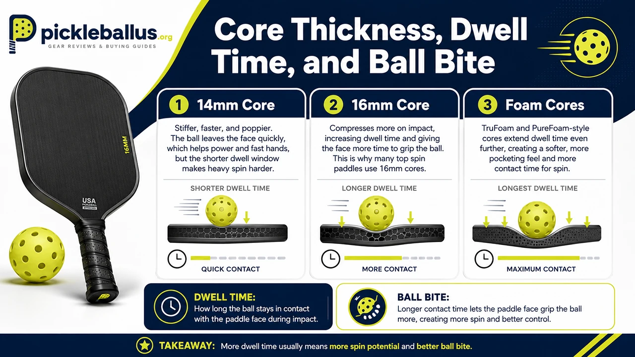 Core Thickness, Dwell Time, and Ball Bite