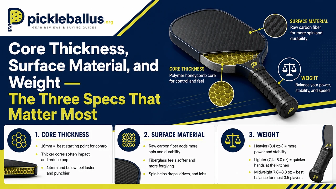 Core Thickness, Surface Material, and Weight — The Three Specs That Matter Most