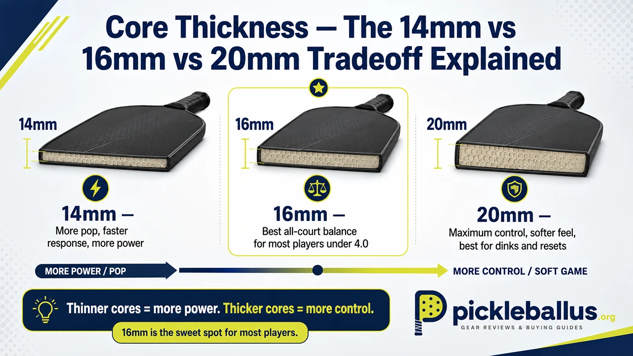 Core Thickness — The 14mm vs 16mm vs 20mm Tradeoff Explained
