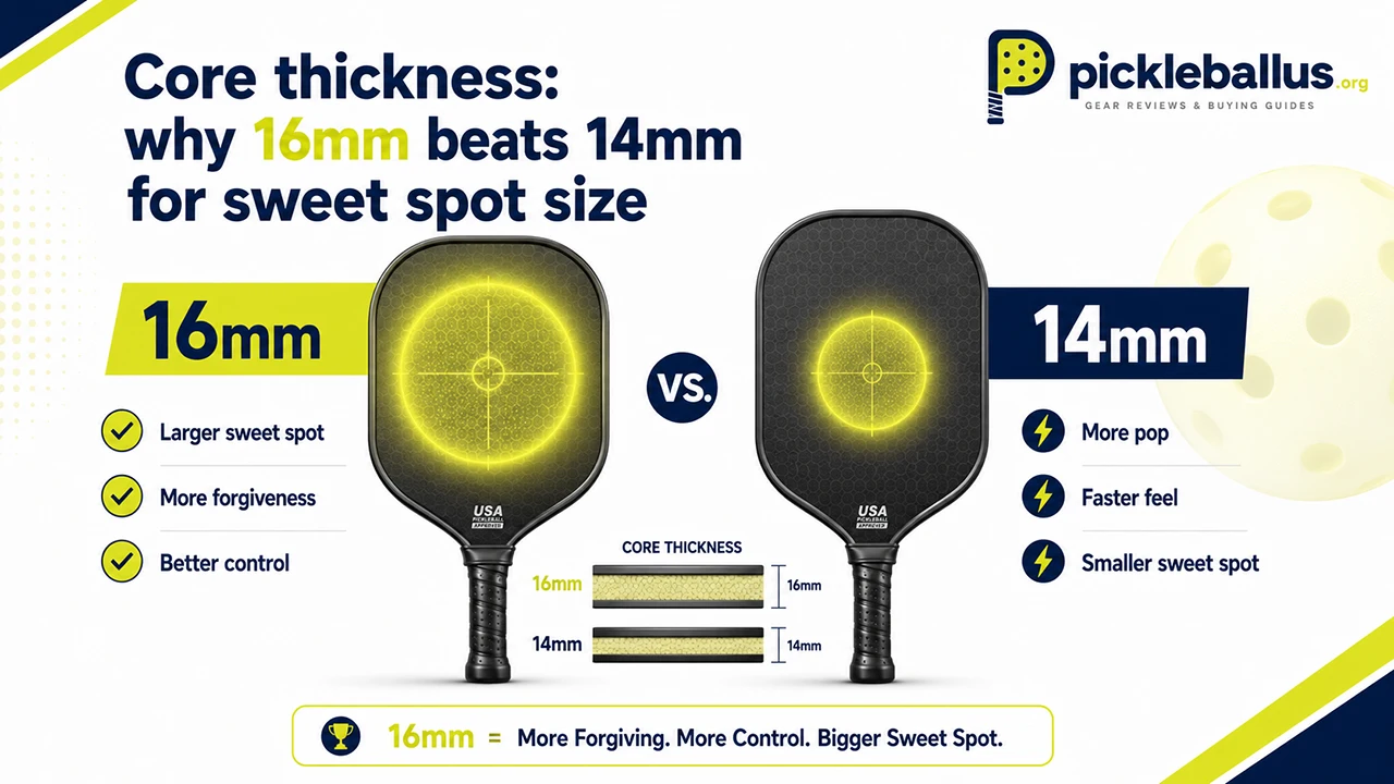 Core thickness: why 16mm beats 14mm for sweet spot size