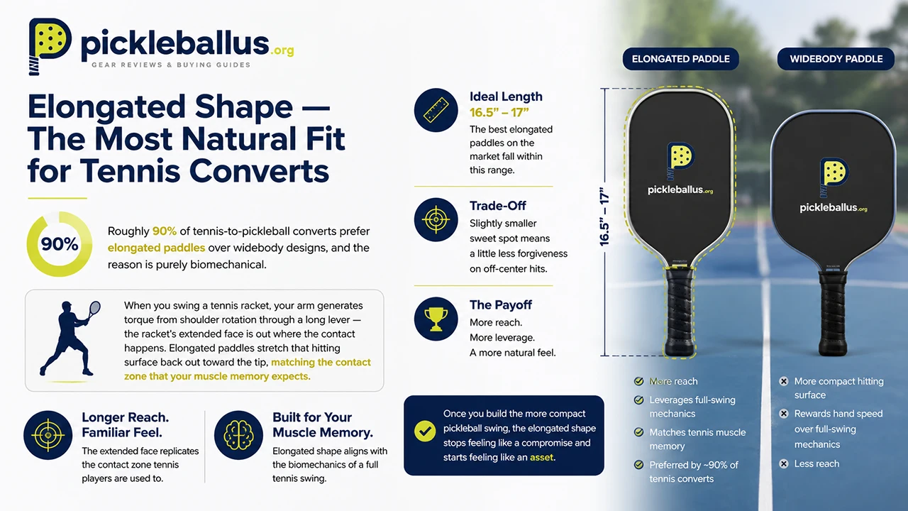 Elongated Shape — The Most Natural Fit for Tennis Converts