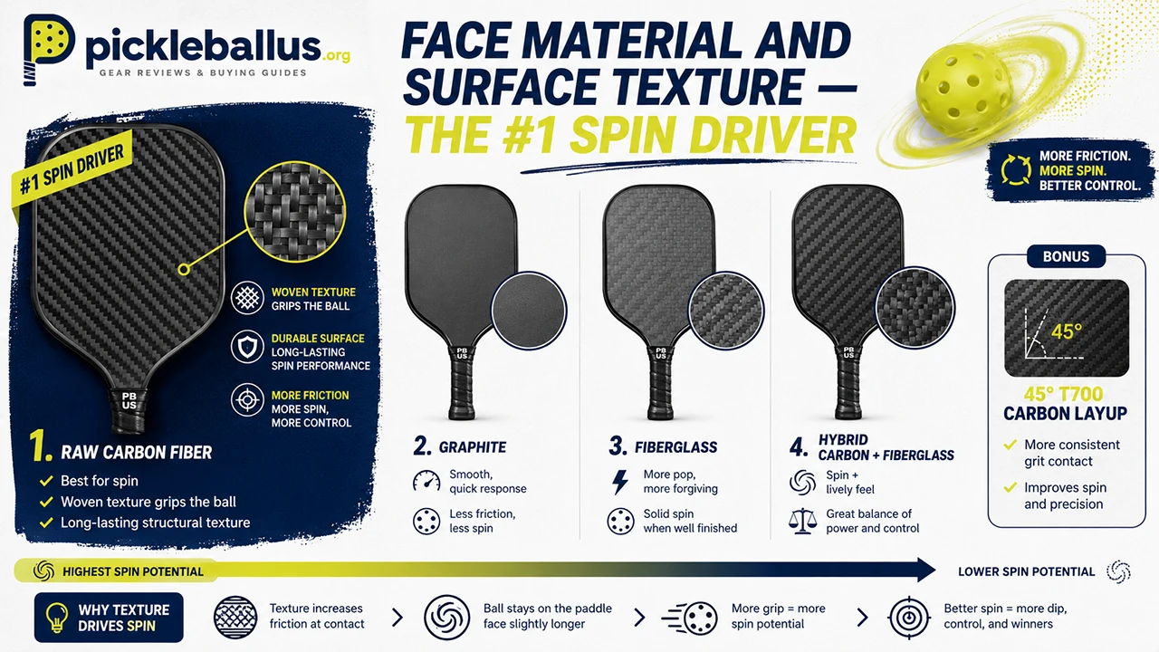 Face Material and Surface Texture — The #1 Spin Driver