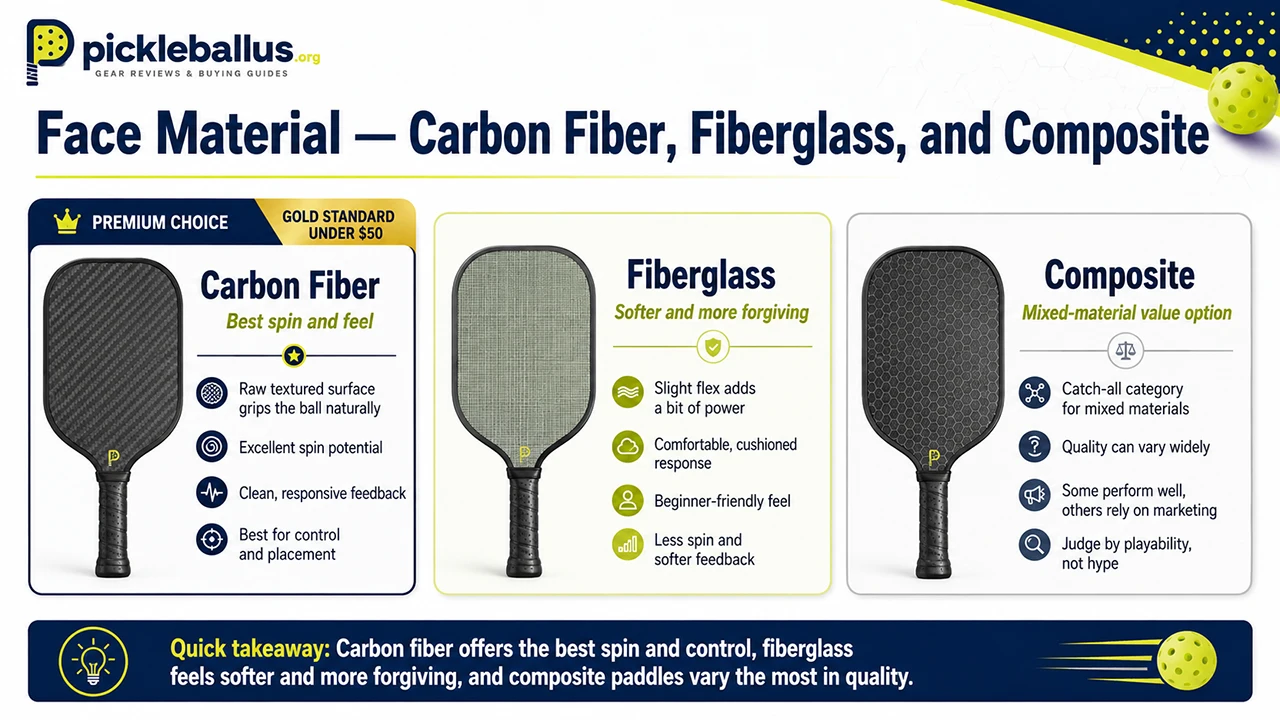 Face Material — Carbon Fiber, Fiberglass, and Composite