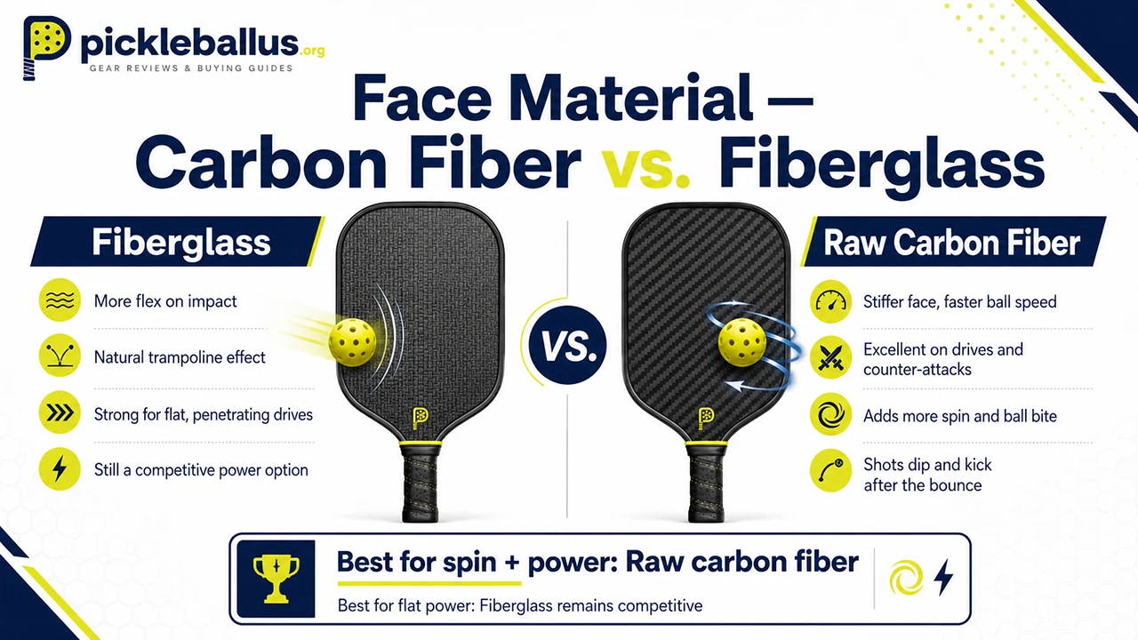 Face Material — Carbon Fiber vs. Fiberglass