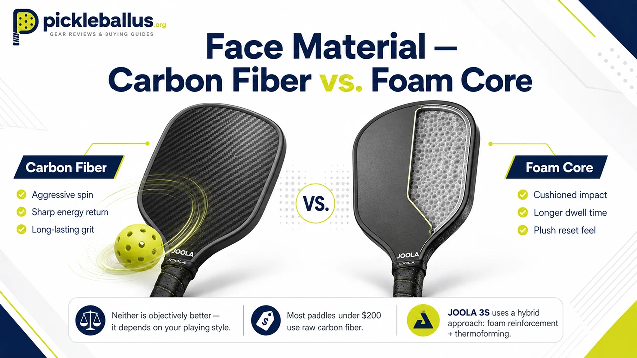 Face Material — Carbon Fiber vs. Foam Core