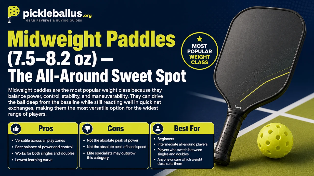 Midweight Paddles (7.5–8.2 oz) — The All-Around Sweet Spot