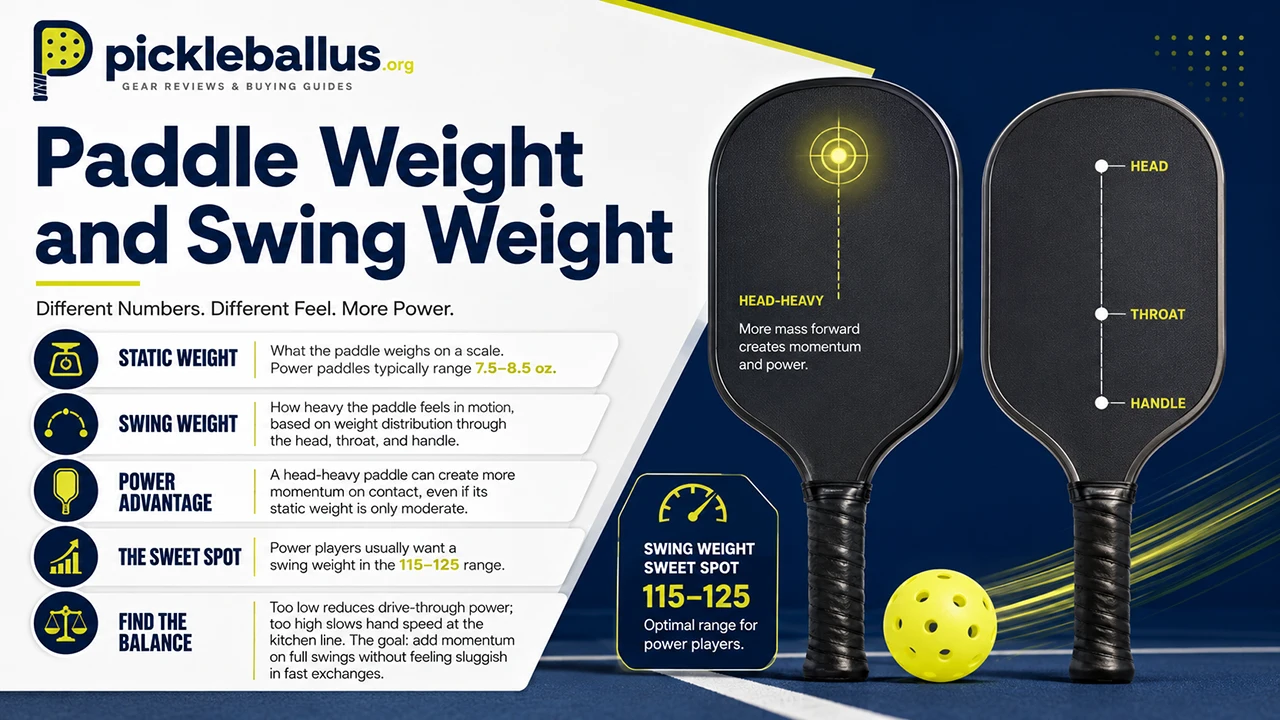 Paddle Weight and Swing Weight