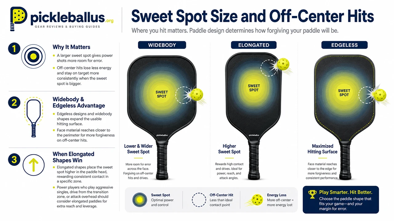 Sweet Spot Size and Off-Center Hits