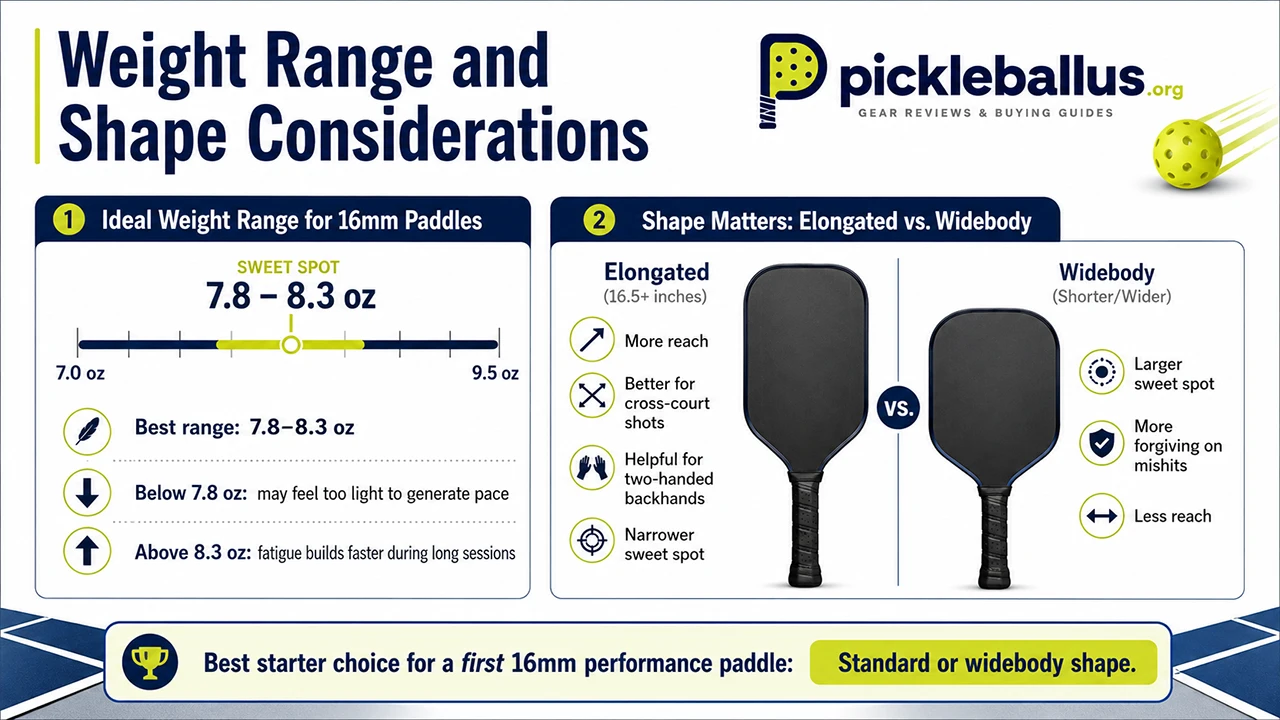 Weight Range and Shape Considerations