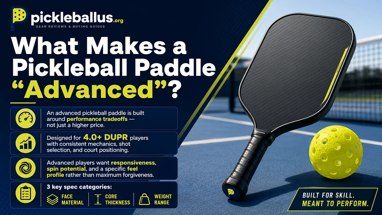 What Makes a Pickleball Paddle "Advanced"?