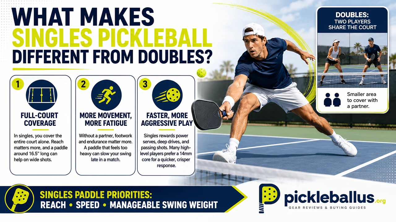 What Makes Singles Pickleball Different From Doubles?