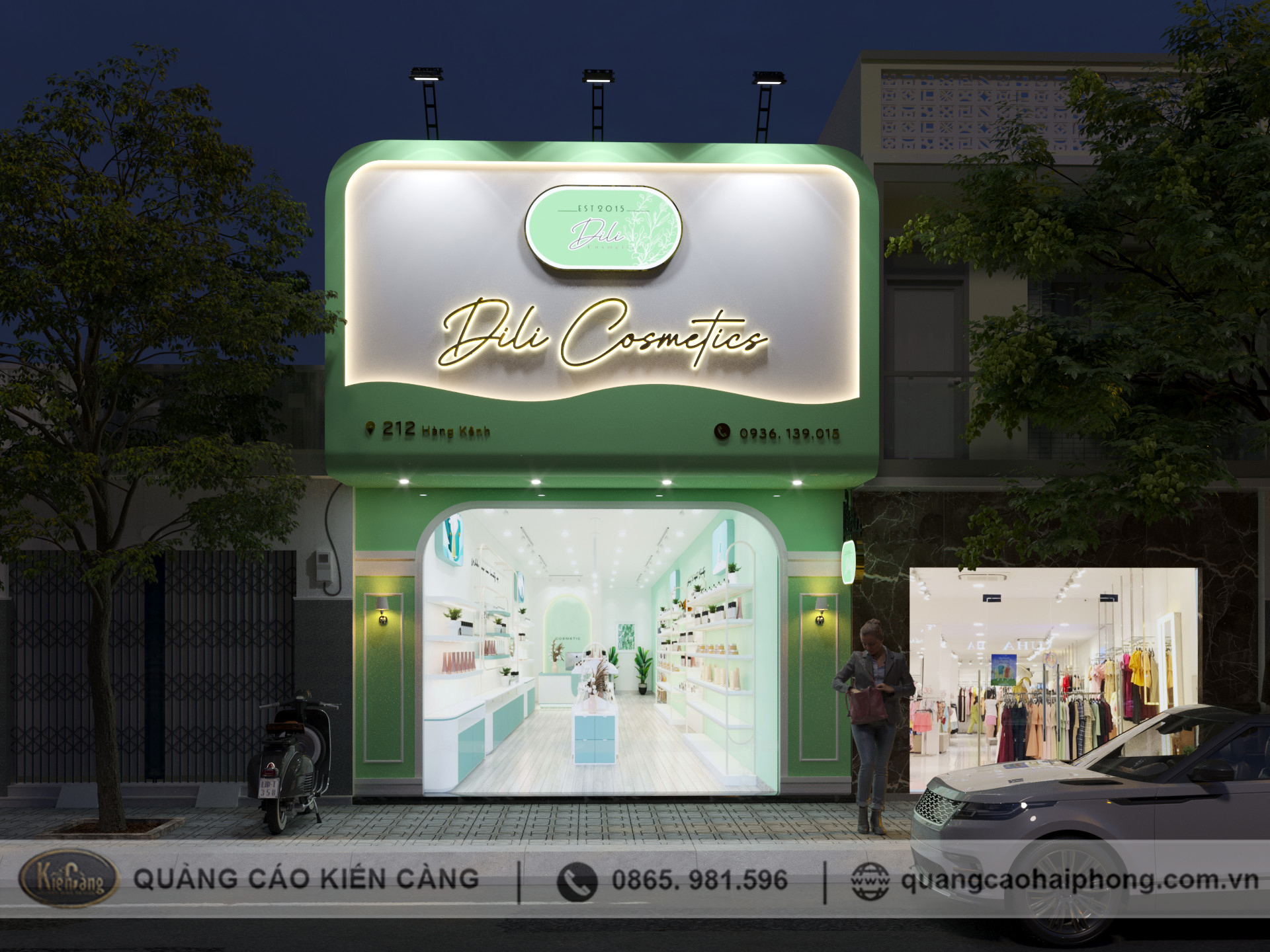 Chất liệu để làm biển quảng cáo mỹ phẩm rất đa dạng