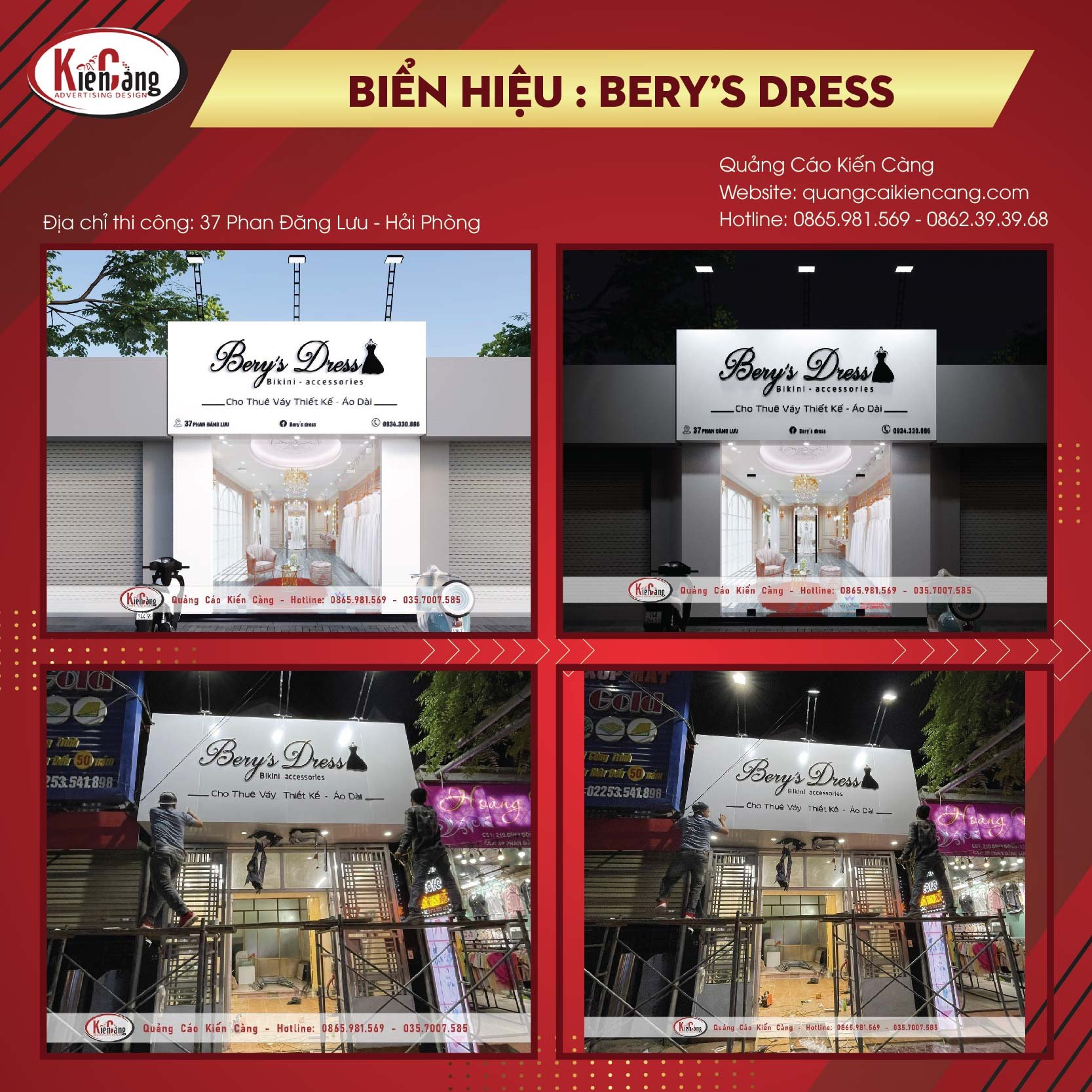 Làm biển hiệu shop quần áo tại Hải Phòng