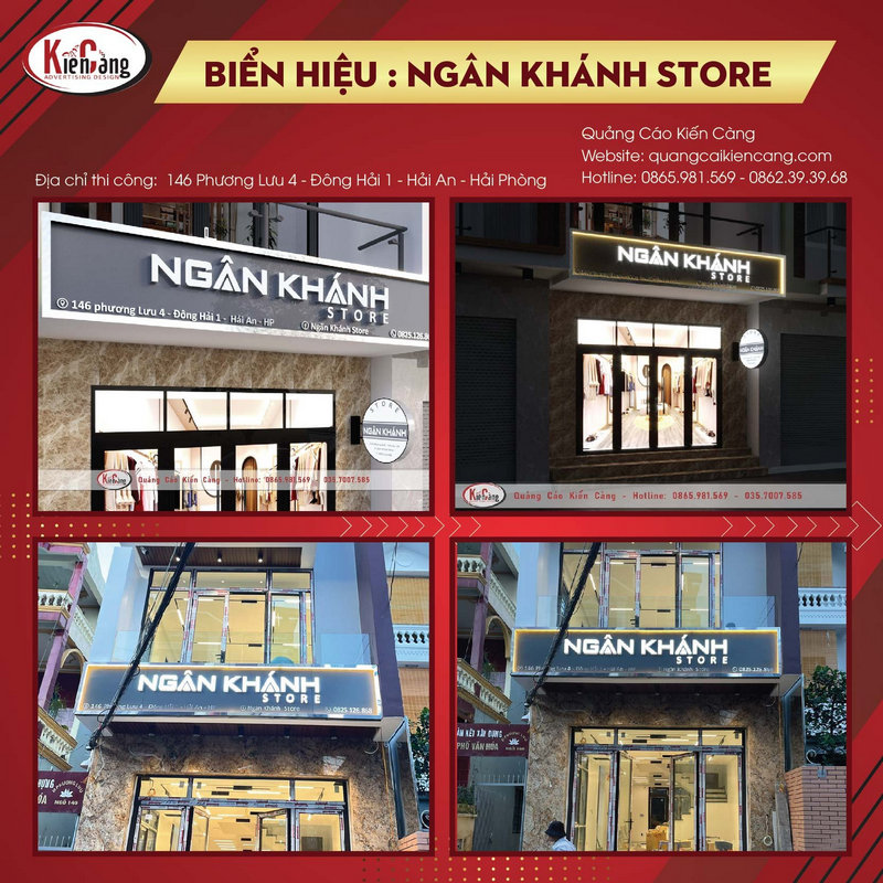 Làm biển hiệu shop quần áo tại Hải Phòng