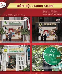 Thi Công biển quảng cáo shop Mẹ và Bé đẹp KUBIN store tại Ngô Gia Tự - Hải Phòng