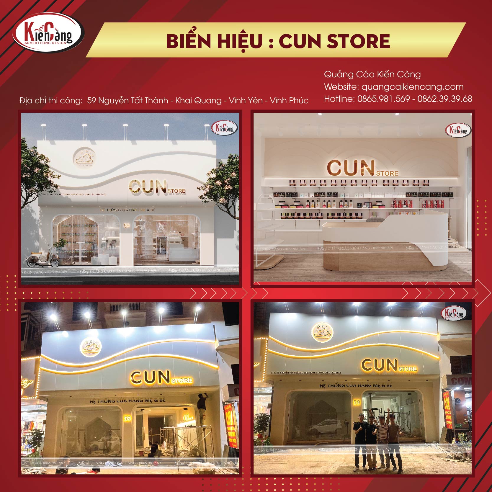 Thi Công Biển Hiệu Quảng Cáo Shop Mẹ Và Bé KUN Tại Hải Phòng – Chất Lượng & Uy Tín
