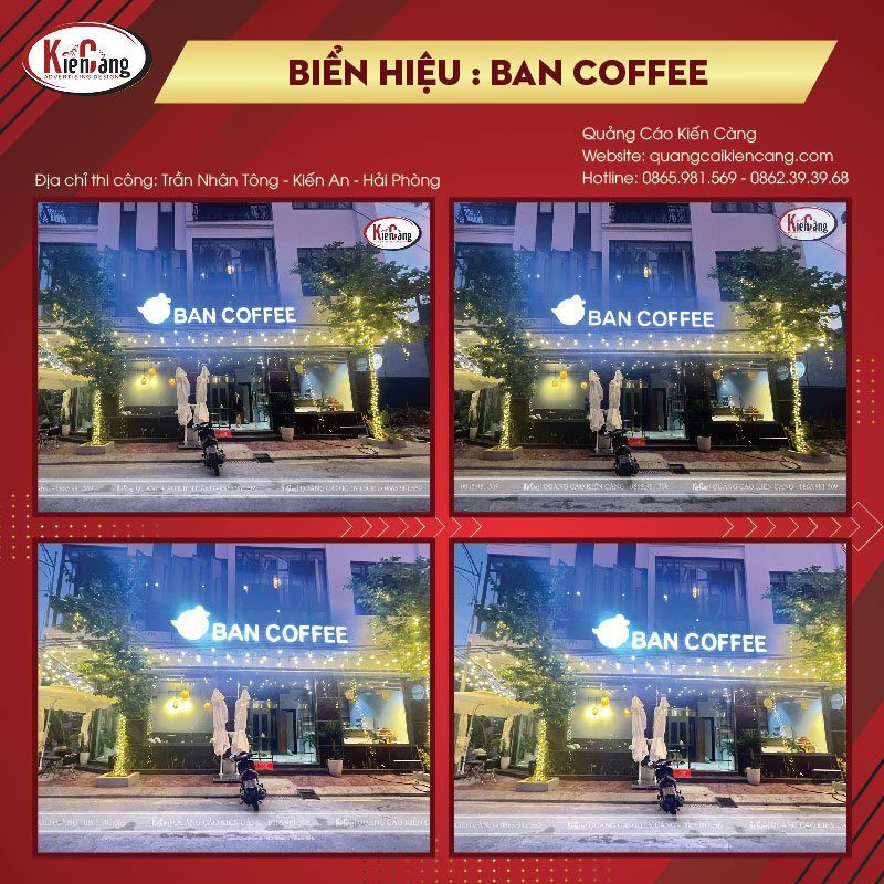 Chất liệu làm biển hiệu quán cafe tại Hải Phòng
