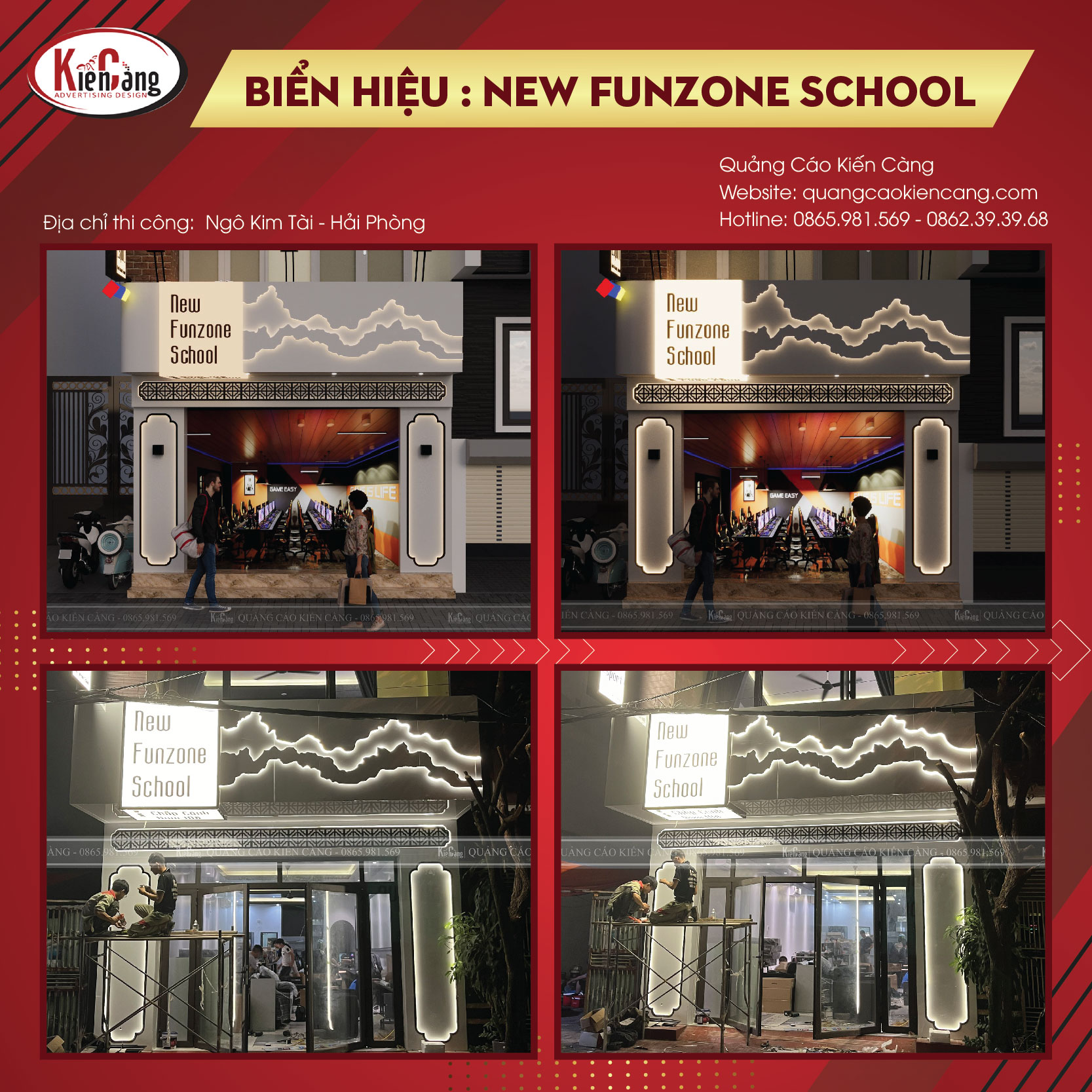 Thiết Kế Và Thi Công Biển Hiệu Độc Đáo Cho Quán Game New Funzone
