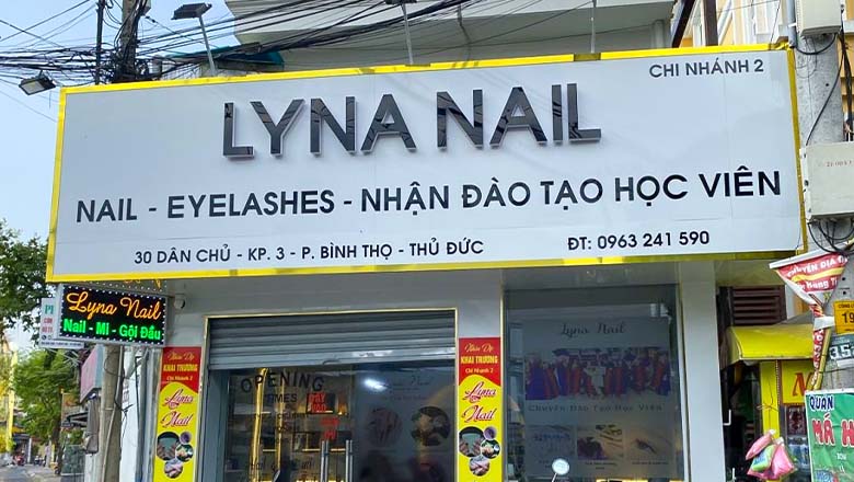Thiết kế, thi công bảng hiệu Nail Mi đẹp, giá rẻ tại Quảng Cáo Kiến Càng