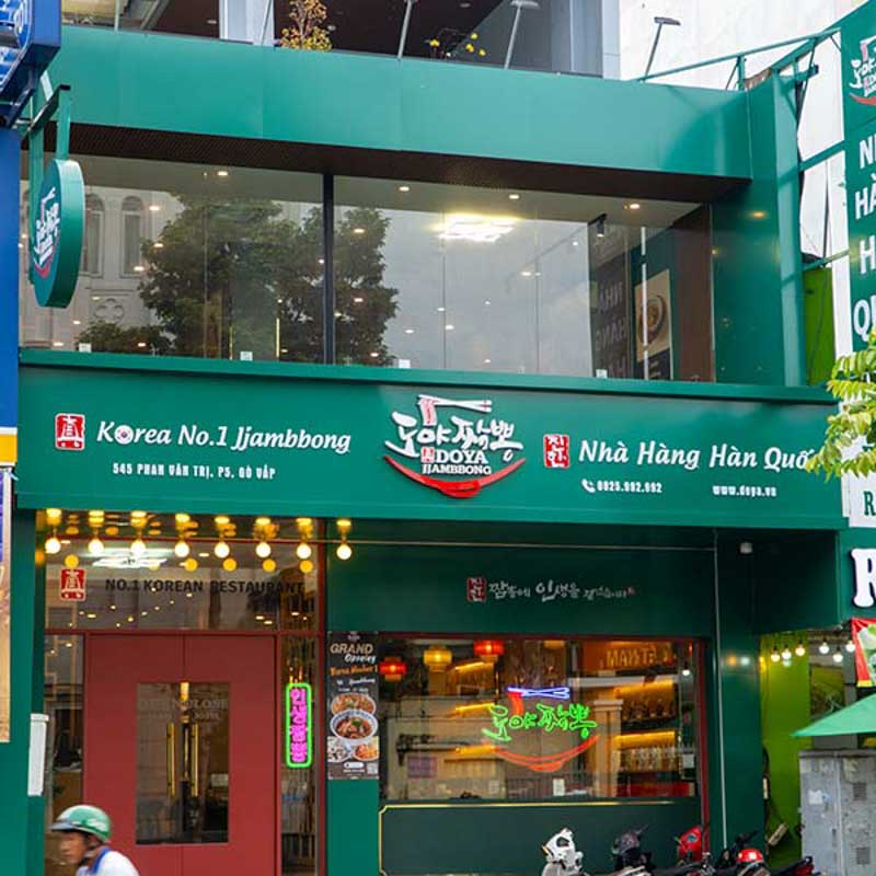Bảng hiệu quán ăn chất liệu alu