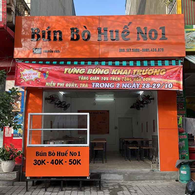 Làm biển quảng cáo bún phở đẹp, thu hút tại quảng cáo Kiến Càng