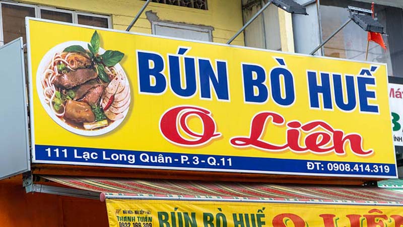 Lưu ý khi làm biển quảng cáo bún phở