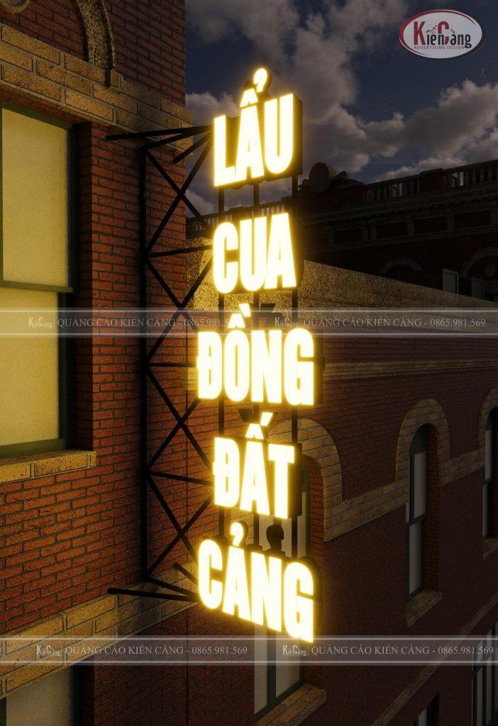 chữ nổi pát sáng 3D