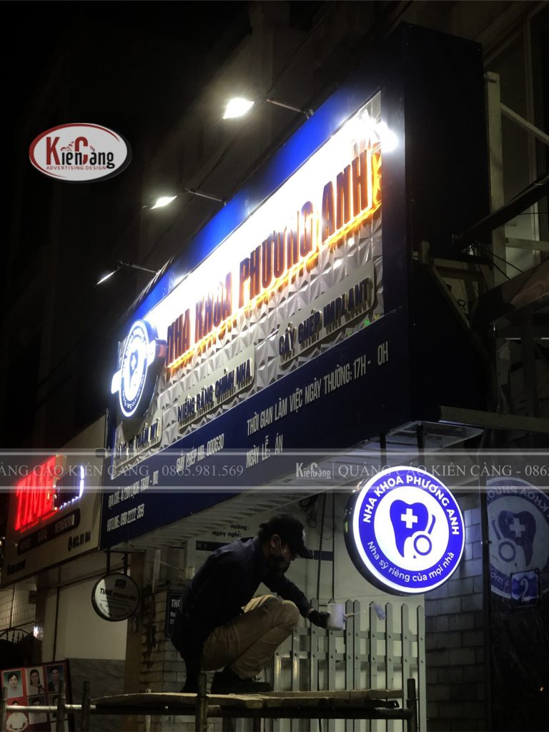 Thiết kế và thi công biển hiệu nha khoa Phương Anh