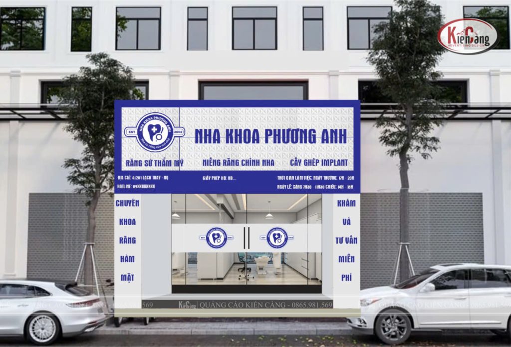 biển hiệu nha khoa Phương Anh
