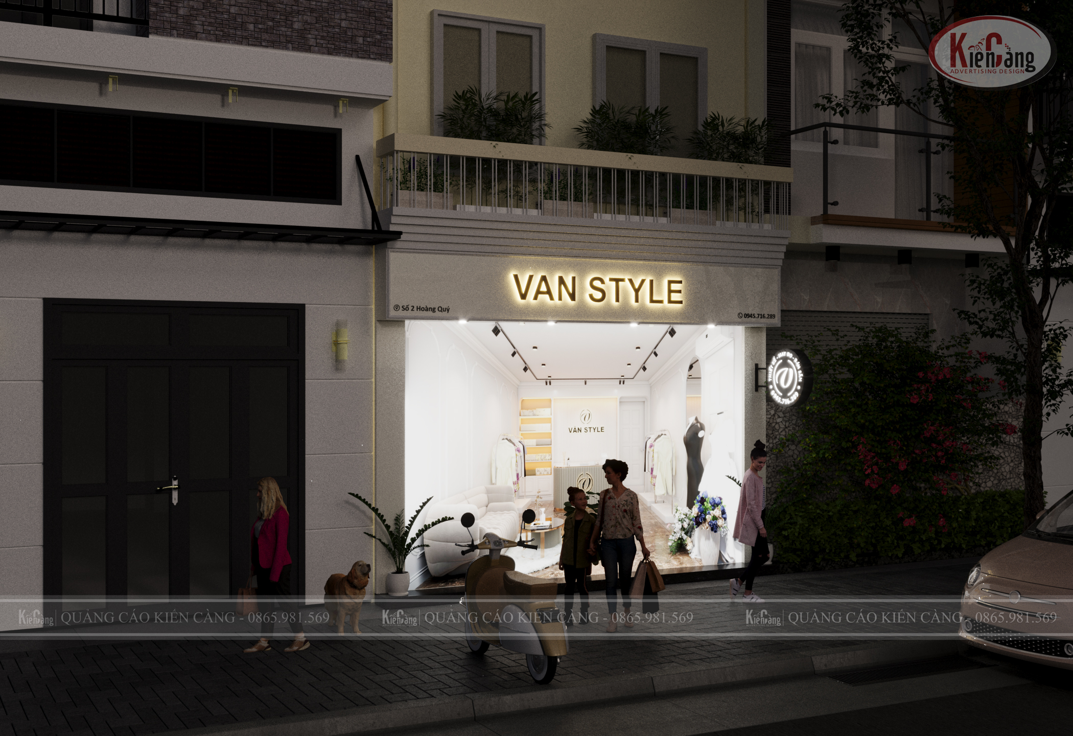 Hình ành 3D biển hiệu VAN STYLE