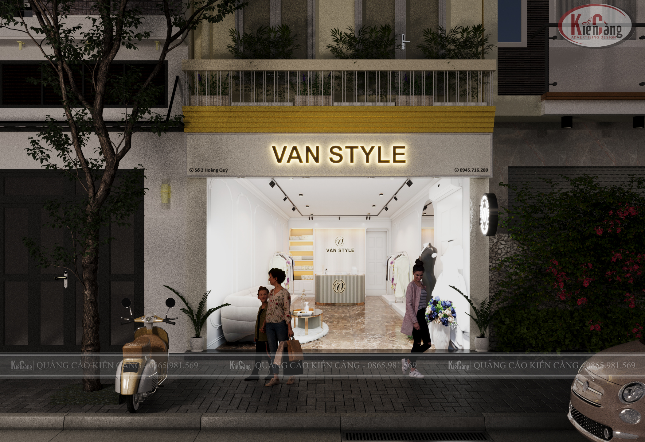 Hình ảnh 3D biển hiệu VAN STYLE