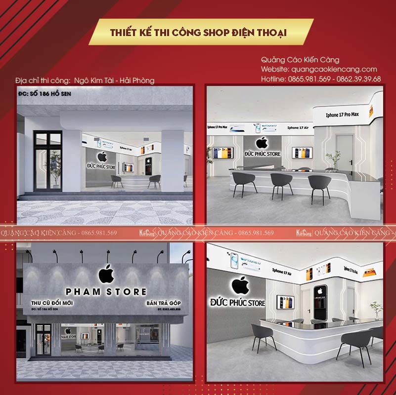 Thiết Kế Thi Công Shop Điện Thoại Trọn Gói Tại Hải Phòng 2025