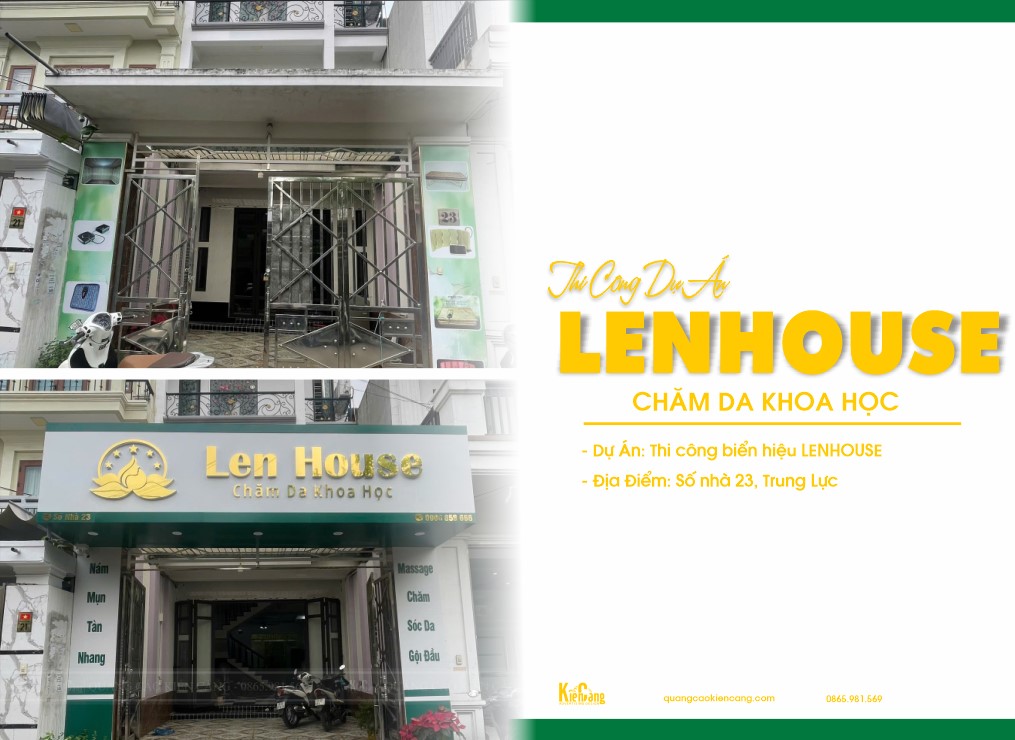 Thiết Kế & Thi Công Biển Hiệu Spa Len House Tại Hải Phòng 2026