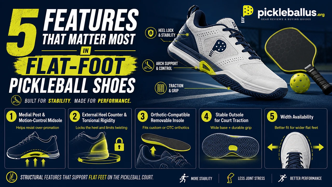 5 Features That Matter Most in Flat-Foot Pickleball Shoes