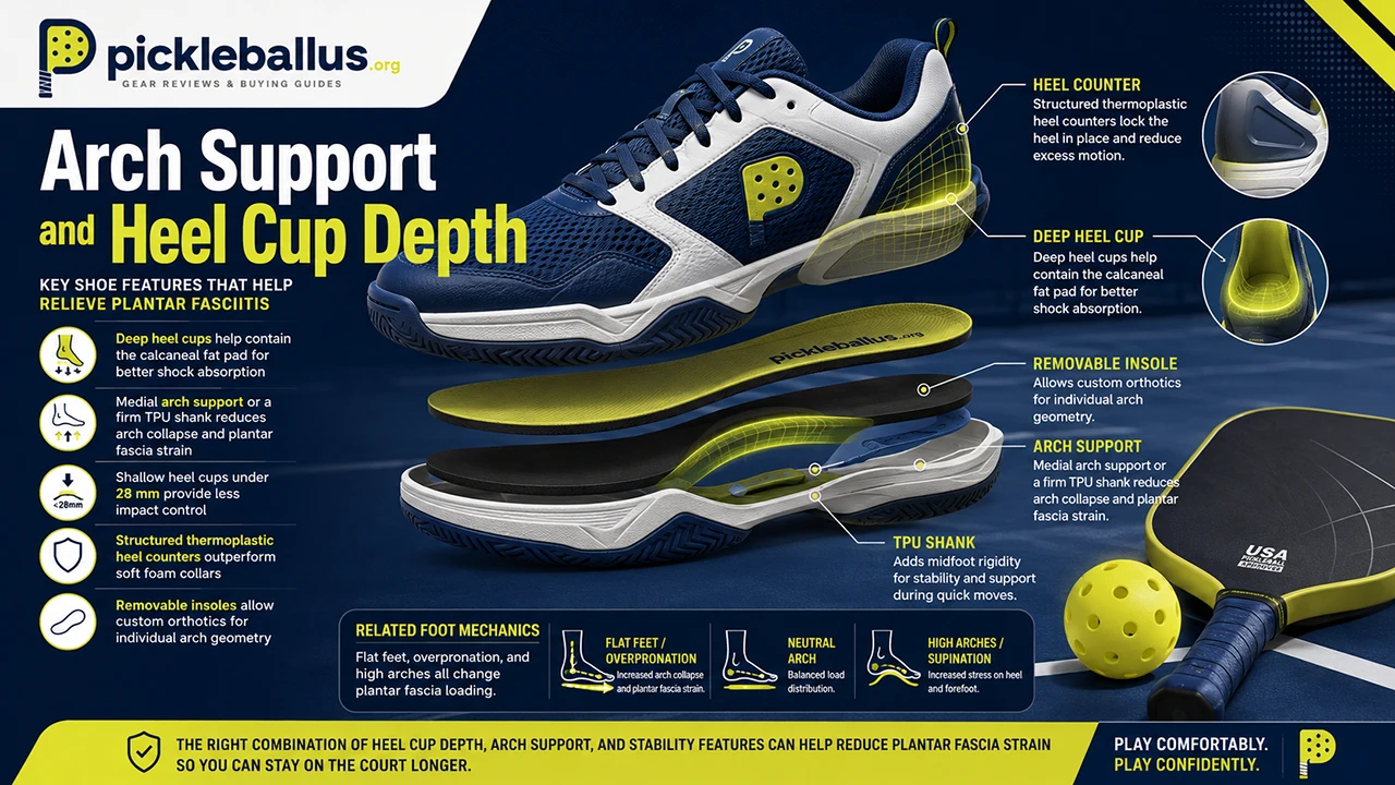 Arch Support and Heel Cup Depth