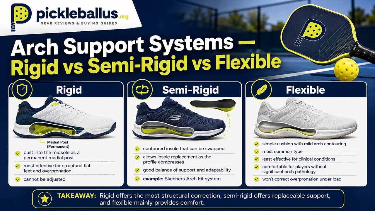 Arch Support Systems — Rigid vs Semi-Rigid vs Flexible
