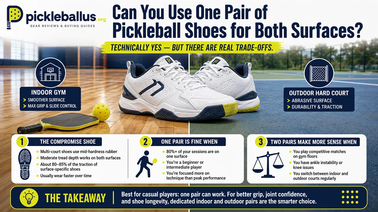 Can You Use One Pair of Pickleball Shoes for Both Surfaces?