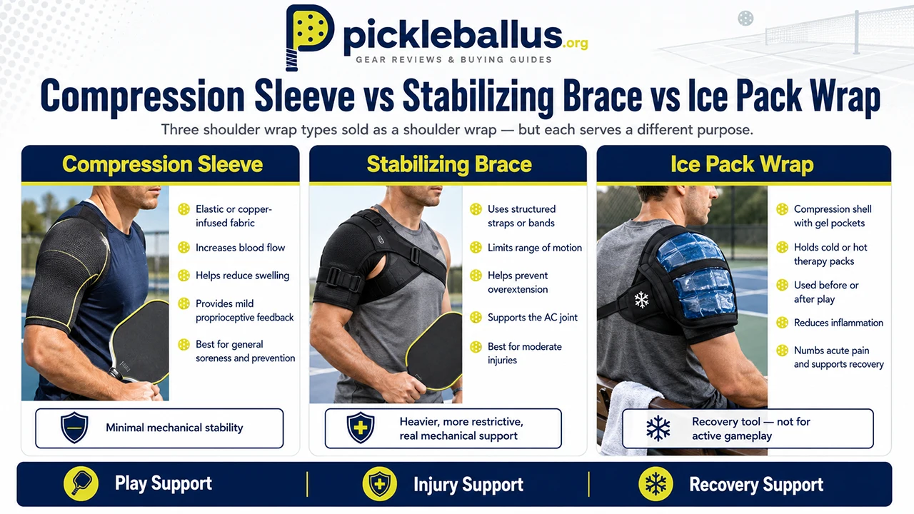 Compression Sleeve vs Stabilizing Brace vs Ice Pack Wrap