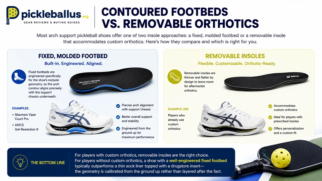 Contoured Footbeds vs. Removable Orthotics