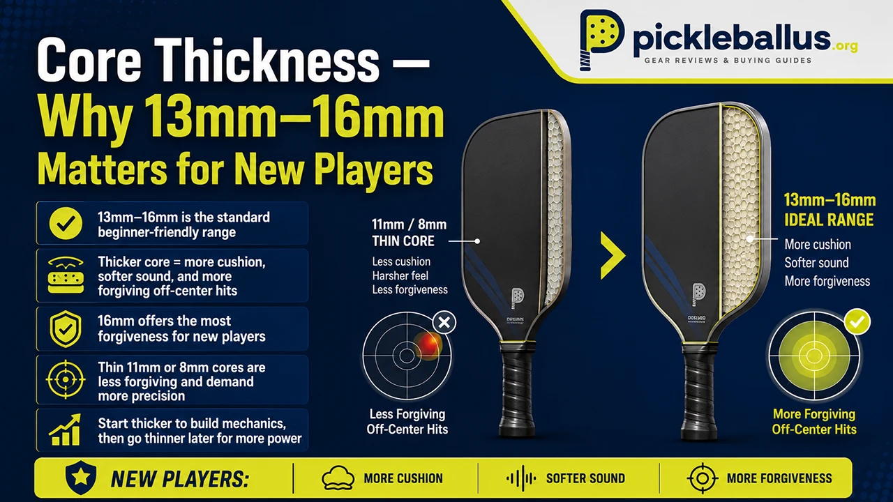 Core Thickness — Why 13mm–16mm Matters for New Players