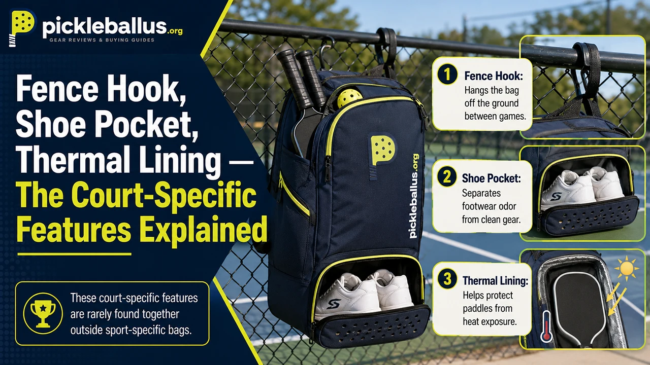 Fence Hook, Shoe Pocket, Thermal Lining — The Court-Specific Features Explained