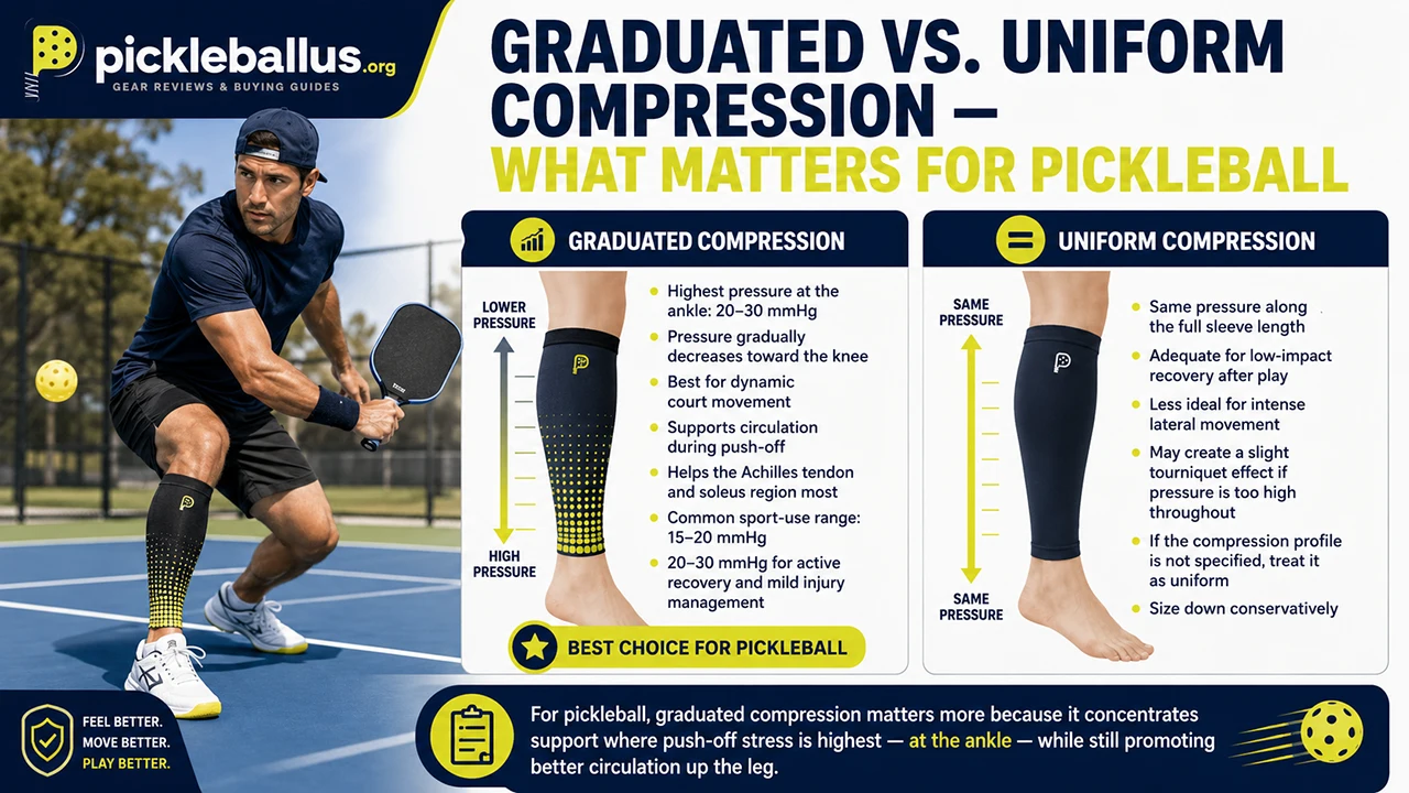 Graduated vs. Uniform Compression — What Matters for Pickleball