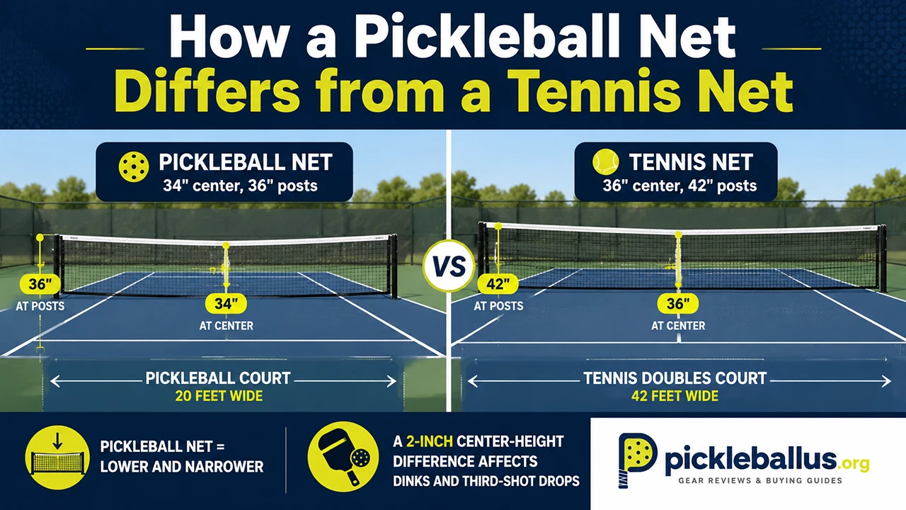 How a Pickleball Net Differs from a Tennis Net