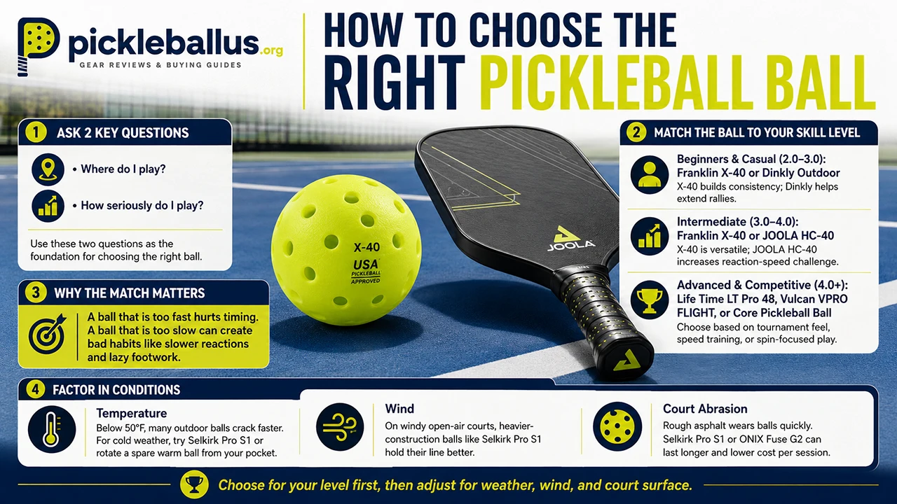 How to Choose the Right Pickleball Ball