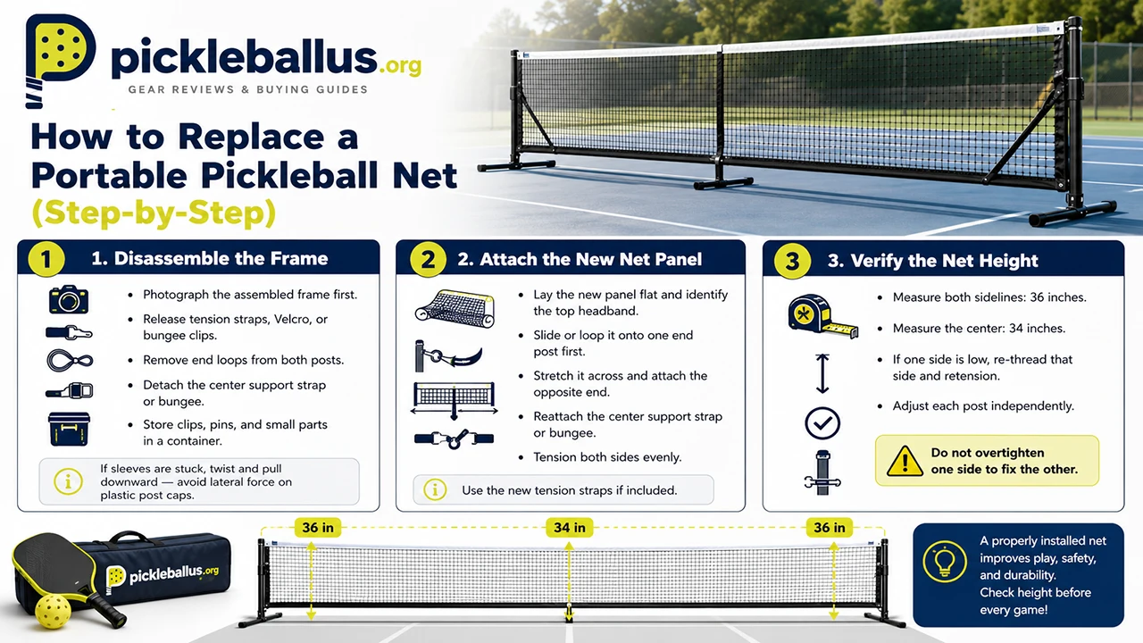 How to Replace a Portable Pickleball Net (Step-by-Step)