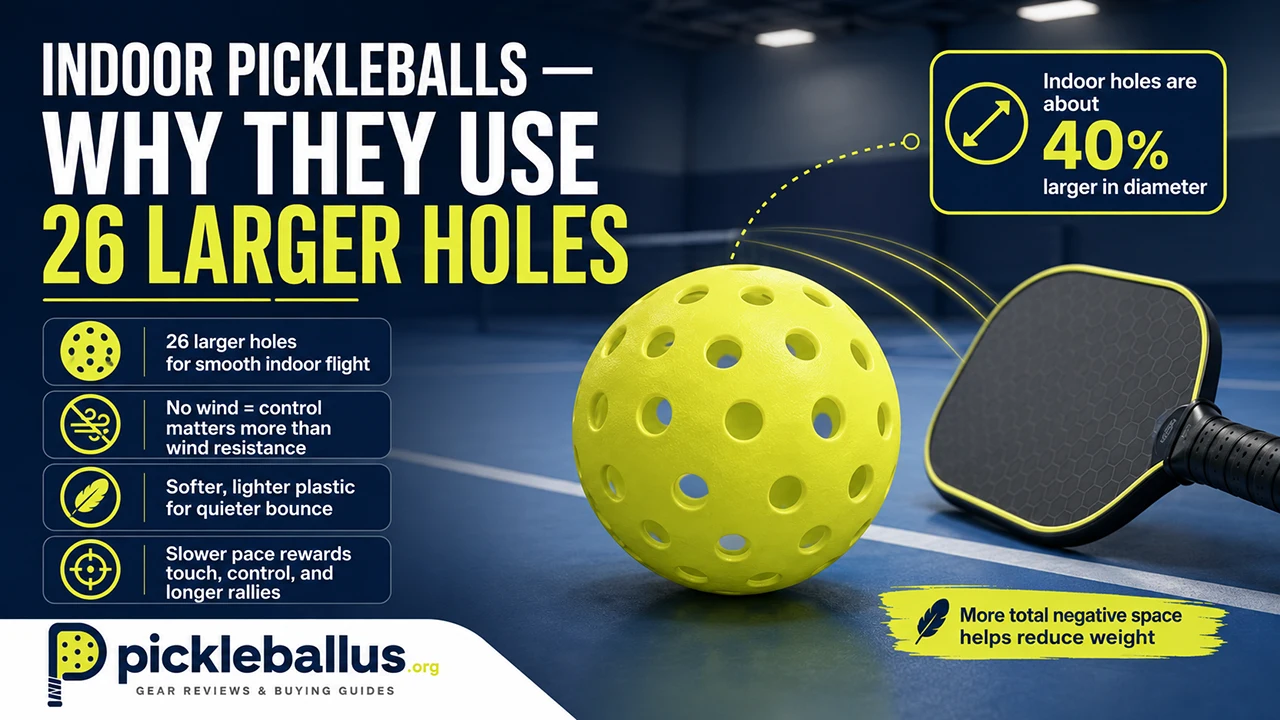 Indoor Pickleballs — Why They Use 26 Larger Holes