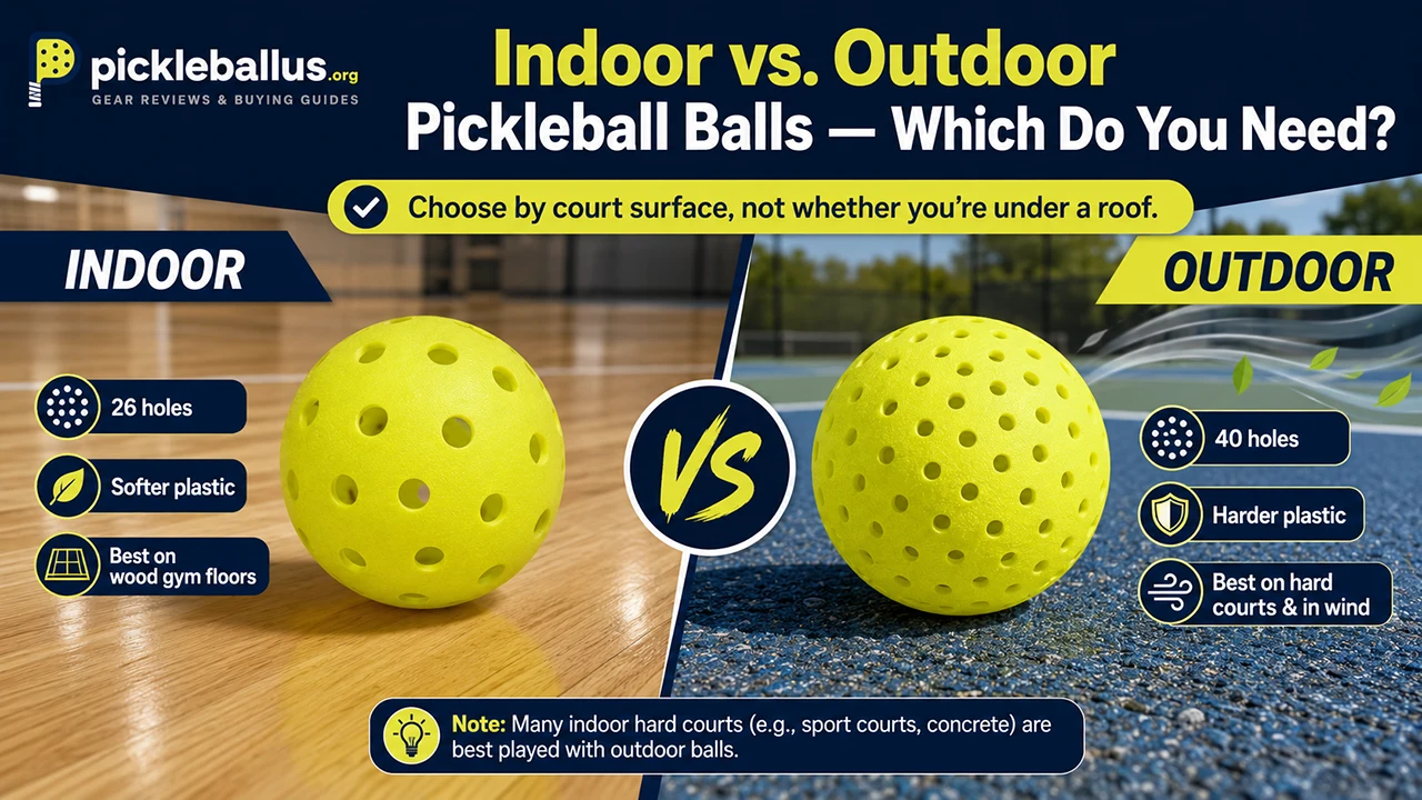 Indoor vs. Outdoor Pickleball Balls — Which Do You Need?