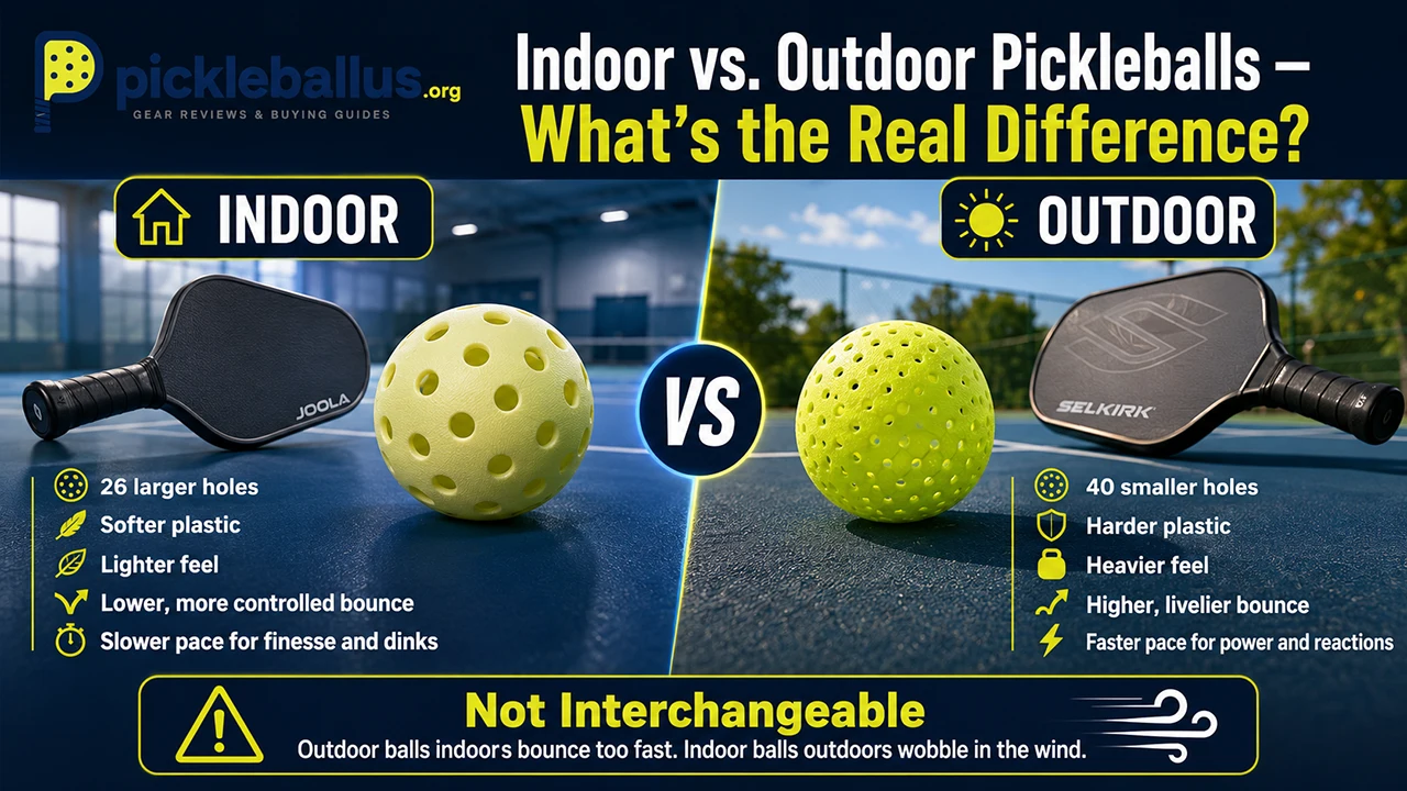Indoor vs. Outdoor Pickleballs — What's the Real Difference?